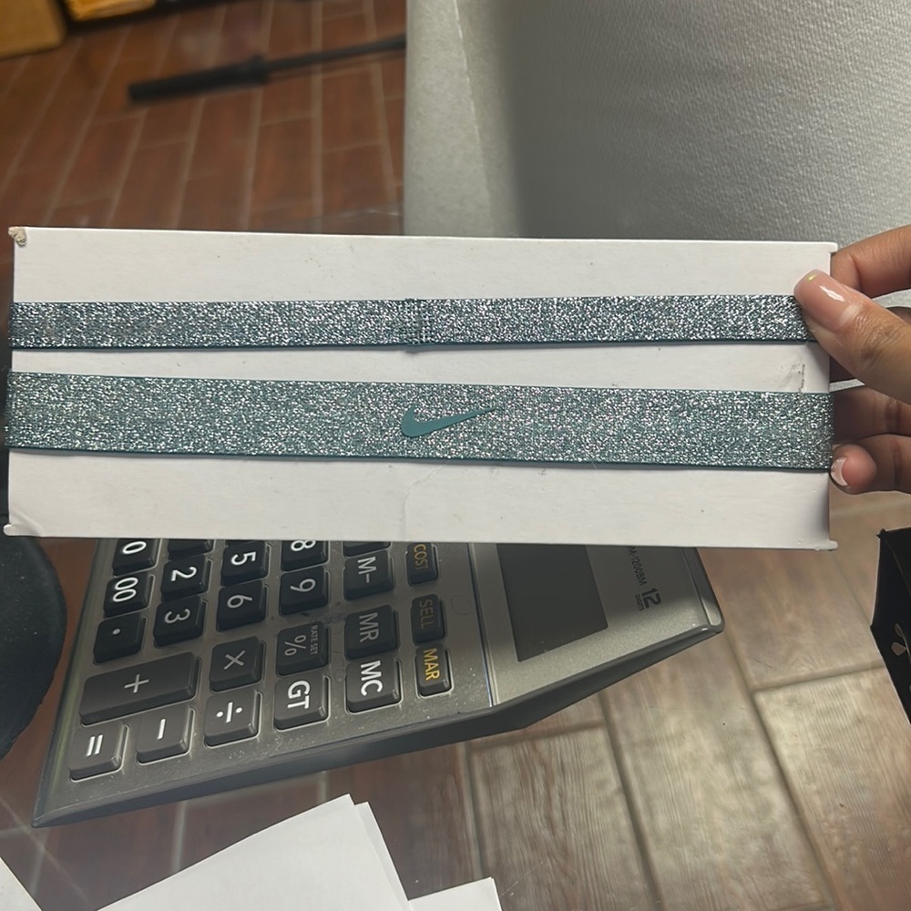 Two Nike glitter Headbands